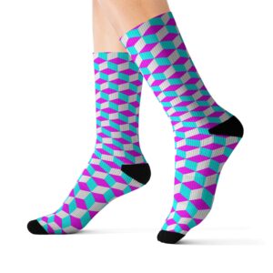 Blue Purple Box Socks