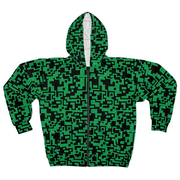 Green Dot Zip Hoodie - Image 2