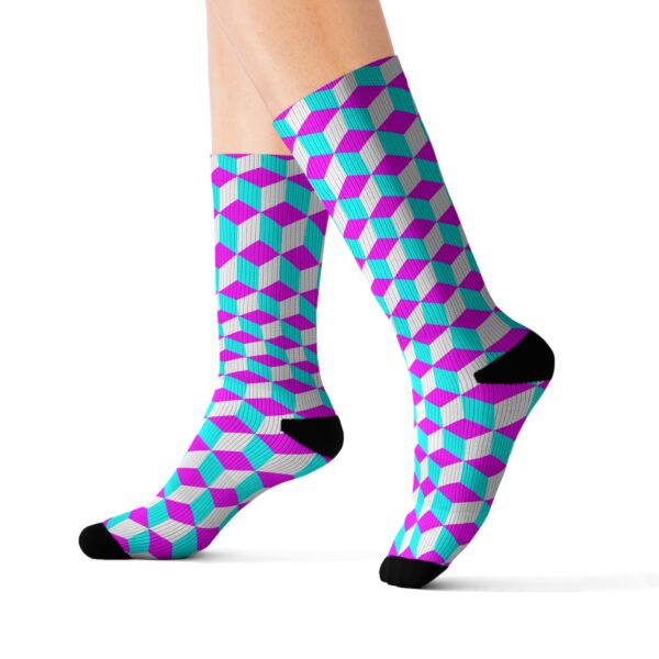 Blue Purple Box Socks - Image 3