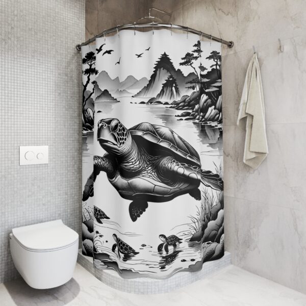 Sea Turtle Shower Curtain - Image 4