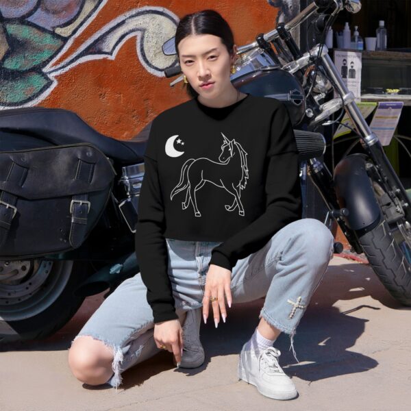 Unicorn Cropped Sweatshirt - Image 2