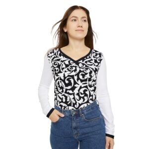 Lady's Long Sleeve V Tee