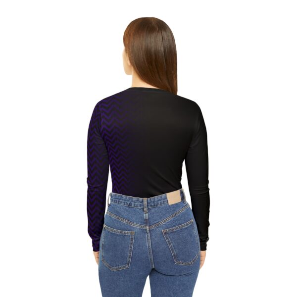 Long Sleeve Purple V Tee - Image 2