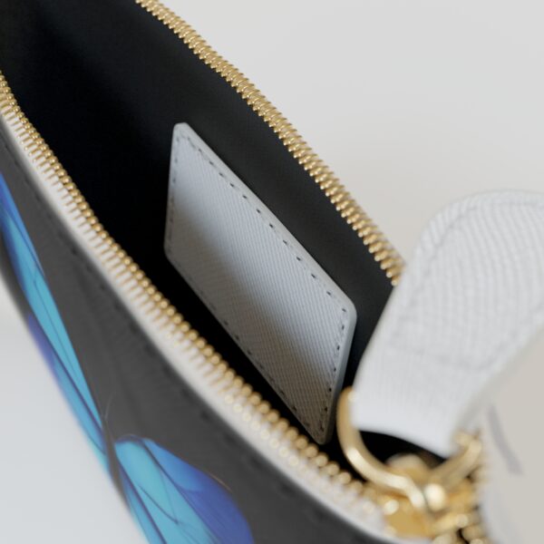 Blue Butterfly Mini Clutch Bag - Image 2