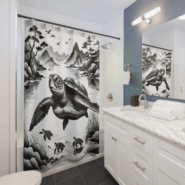 Sea Turtle Shower Curtain - Image 2