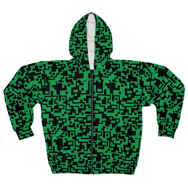 Green Dot Zip Hoodie - Image 2