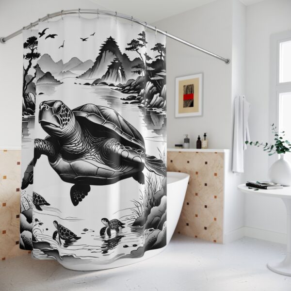 Sea Turtle Shower Curtain - Image 3
