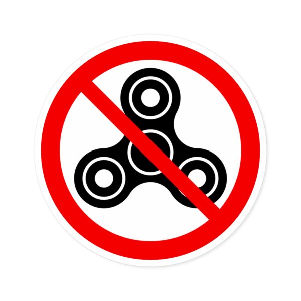 No Spinners Sticker