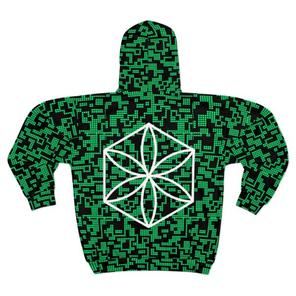 Green Dot Zip Hoodie - Image 3