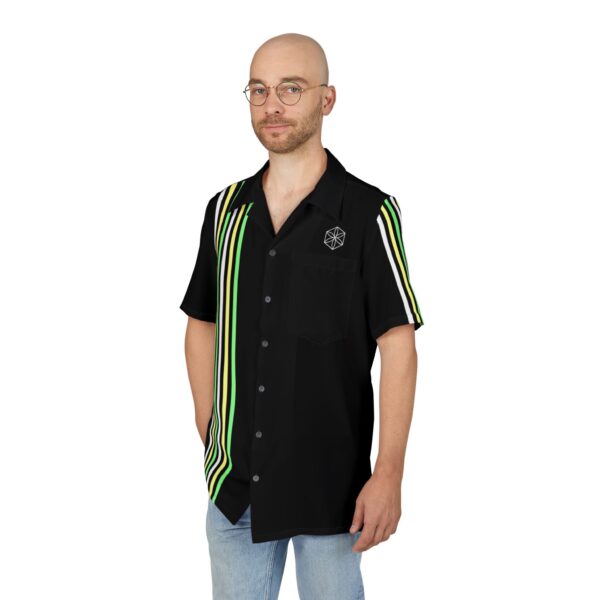 Striped Button-Down Shirt with Collar